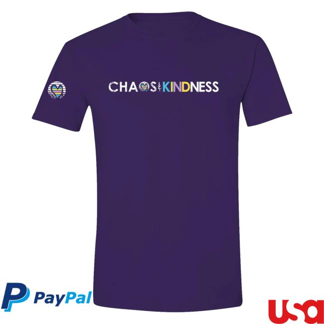 Official Chaos And Kindness Store Chaos & Kindness Logo New Shirt Purple