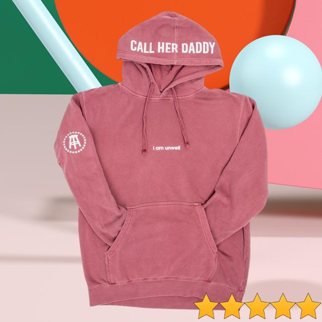 Official Call Her Daddy Apparel Clothing Store Shop CHD Merch I Am Unwell II Pullover Sweatshirt Red CallHerDaddy