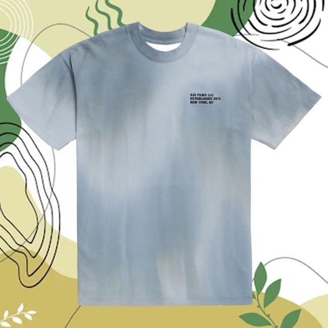 Official A24 Merch Store A24 Films Blue Dip-Dye LLC Tee A24 Shop