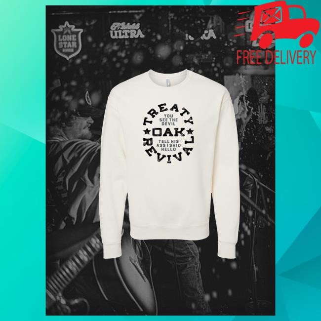 Official Treaty Oak Revival Merch Rose Hello Crew neck