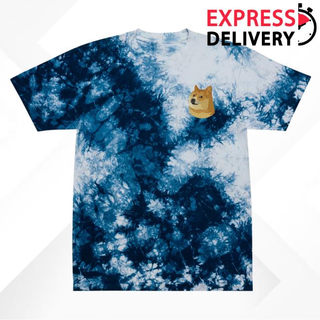 Official Liberty Maniacs Doge Tie-Dye T-Shirt Navy / White Libertymaniacs