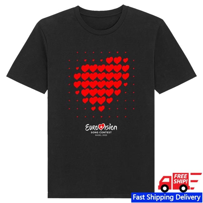 Eurovision Song Contest Tees Red Heart Eurovision 2025