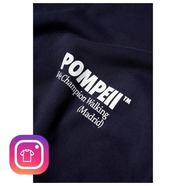 Pompeii Navy Boxy Graphic Shirt | Buy Official Pompeii Apparel