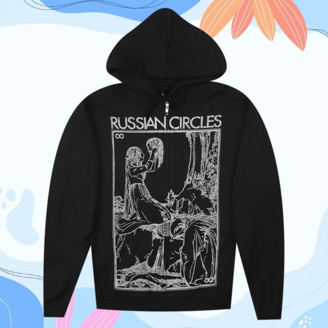 Official Hellomerch Russian Circles Headless Black Zip Pullover Sweatshirt Hello Merch