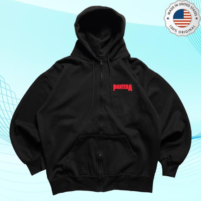 Official Pantera Merch Store Pantera Vdop Zip Up Pullover Hoodie