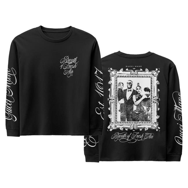 Official Gucci Mane Merch Store Gucci Mane Breath Of Fresh Air Long-Sleeve GucciMane Shop