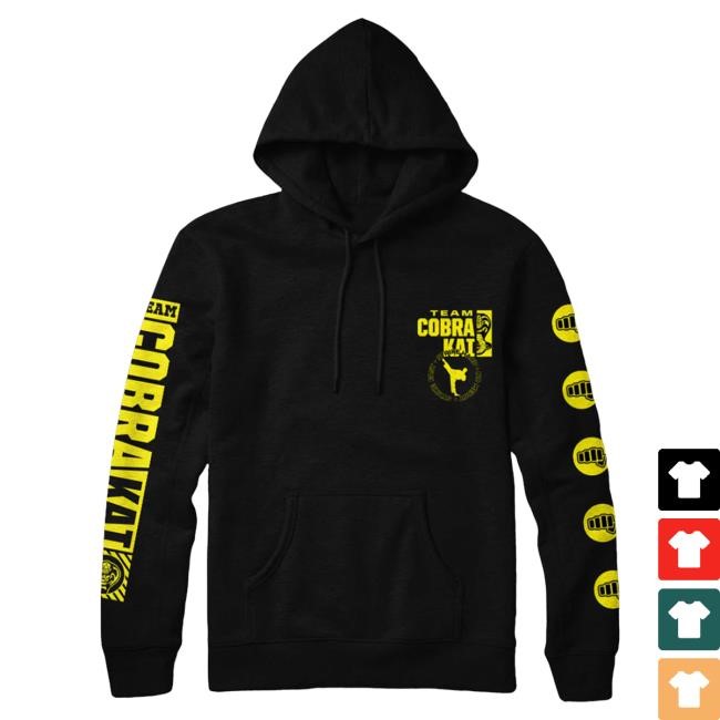 Official Cobra Kai Merch Team Cobra Kai Fist Black Pullover Hoodie
