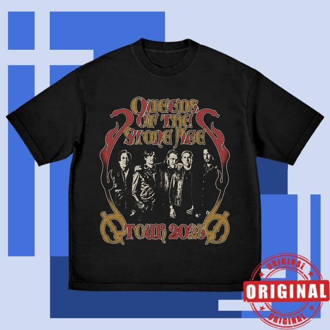 Official Queens Of The Stone Age Photo US Tour 2025 T Shirt Qotsa
