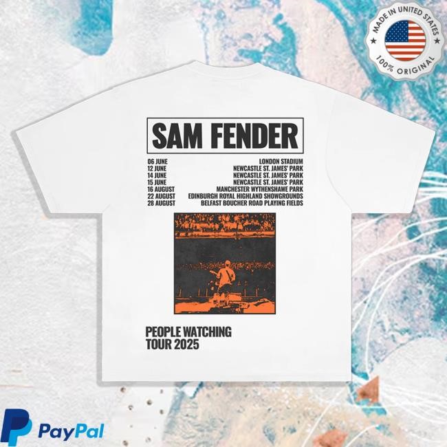 Official Sam Fender Merch White Stadium Hot Shirt
