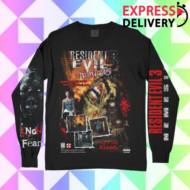 Official Graveyard Goods Shop Store Merch Resident Evil 3: Nemesis (Long Sleeve) Shirts