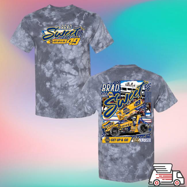 Brad Sweet Racing Store Brad Sweet Racing Store Knoxville Nationals Get Up & Go Youth Shirt Silver Tie Dye