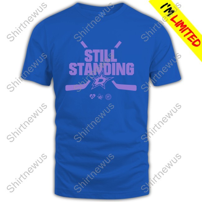 Dallas Stars Wiley's Hockey Fights Still Standing Tee Shirt