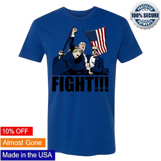 Trump Mug Shot Donald Trump Assassination T-Shirt: “Fight!” Short SleeveShirt