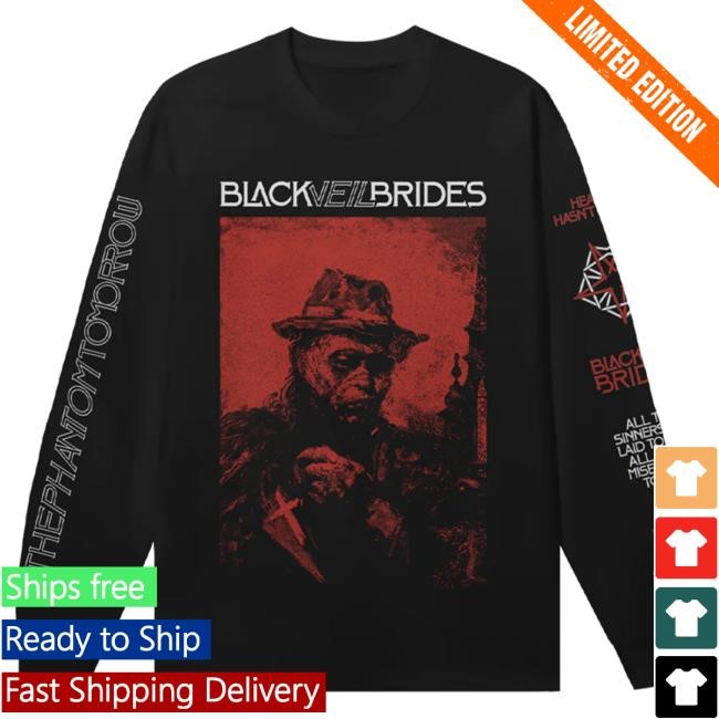 Official Sumerian Records Merch Store Black Veil Brides - 'Sinners' Long Sleeve Top Shirt (Black)