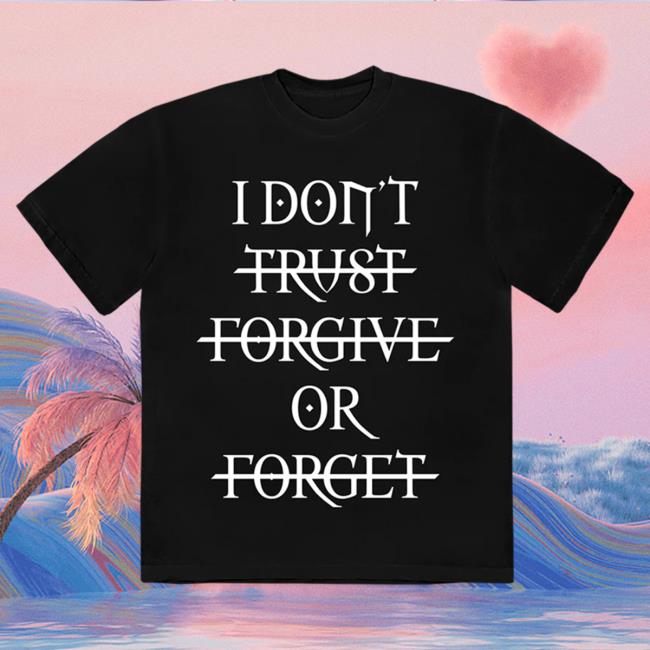 Official Interscope Records KenCarson Merch Clothing Store Ken Carson Destroy Lonely North America Tour 2022 I Don't Trust Forgive Or Forget Tee Shirt