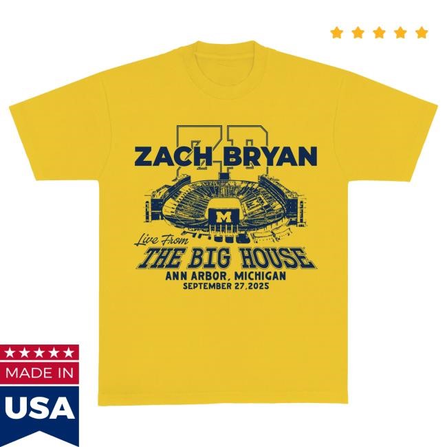 Official Zach Bryan Merch Store Shop ZB Go Blue Tees - Yellow