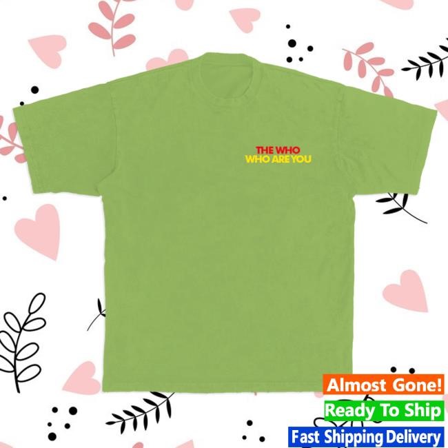 Official The Who Merch Who Are You Green Group Photo Tee The Who Rock Band