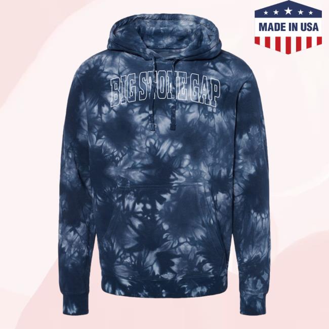 Official Hometown Apparel Clothing Merch Big Stone Gap Virginia Trendy Block Tie-Dye Sweater Tie Dye Navy