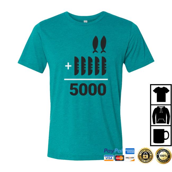 The Chosen Apparel Clothing Store Shop Merch 2+5=5000 Adult & Youth Teal Tee
