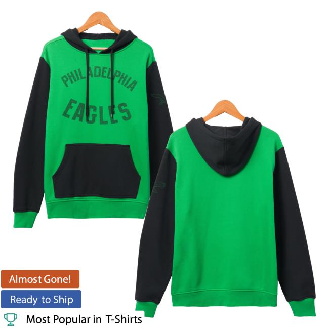 Official Junk Food Apparel Clothing Store Shop Junkfoodclothing Philadelphia Eagles Logo Goal Line Pull Over Hoodie