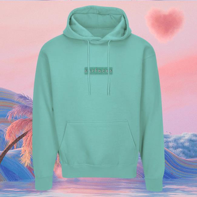 Official Merch Bar Surfaces Store Monochrome Pull Over Hoodie Green MerchBar Shop