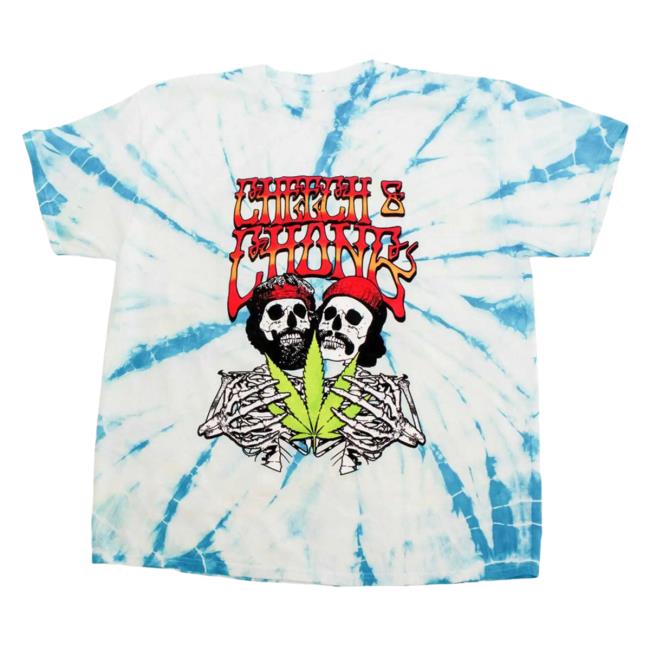Official Cheech And Chong Store Shop 420 Collection Stoned Dead Tie Dye Blue Shirt Cheechandchong Merch