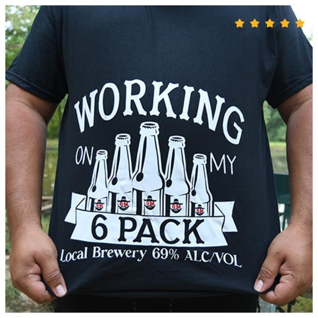Drunken Migos Working on my 6pack (black) Tee Shirt
