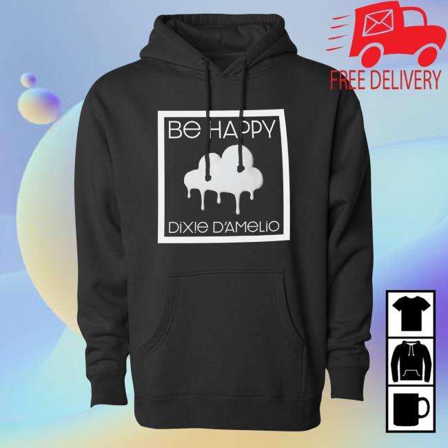 Official Dixie D'amelio Merch Shop Dixie Be Happy Cover Art LS Hoodie
