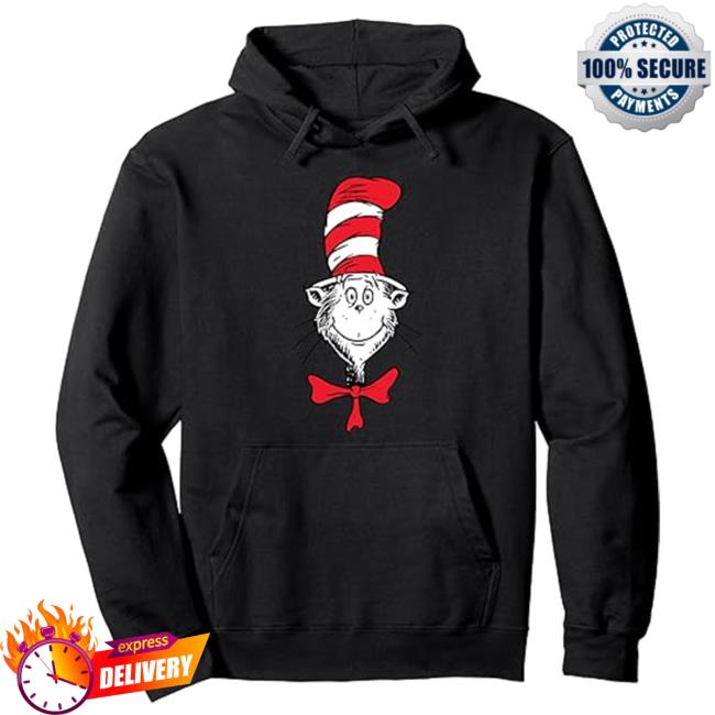 The Cat in the Hat Face Pullover 2024 Hoodie Dr Seuss Official Shop Merch