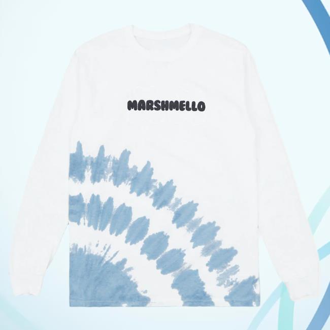 Official Marshmello Apparel Clothing Merch Store Marshmello Mello Spot Dye L/S Long Sleeve Shirts Marsh Mello Shop