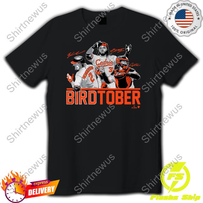 Official Breakingt Merch Adley Rutschman Gunnar Henderson & Cedric Mullins Birdtober Shirt