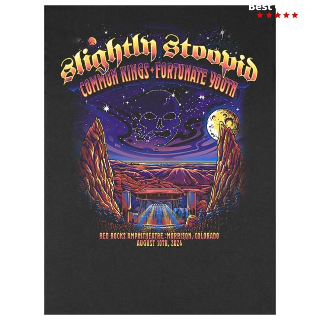 Official Slightly Stoopid Merch Store Shop 2024 Red Rocks Event T Shirt