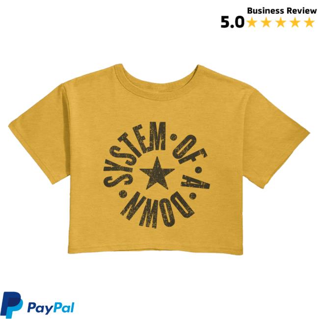 Official System Of A Down Merch Store Shop Merch System Of A Down Circle Star Ladies Crop Top New Shirt