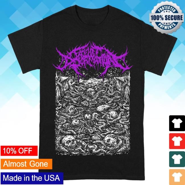 Official Reality Fade Merch Store Facelift Deformation 'Drowned in Splatted Organs' Shirts