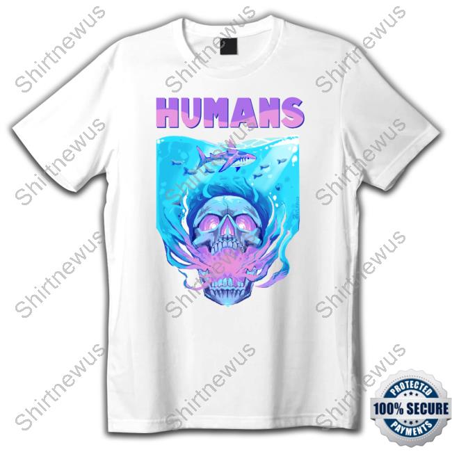Official Purple Purp1 Humans Skull Shark Tee