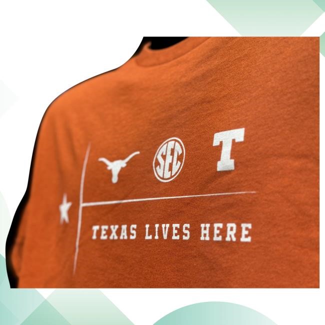 Southeastern Conference Texas Lives Here Tee Shirt