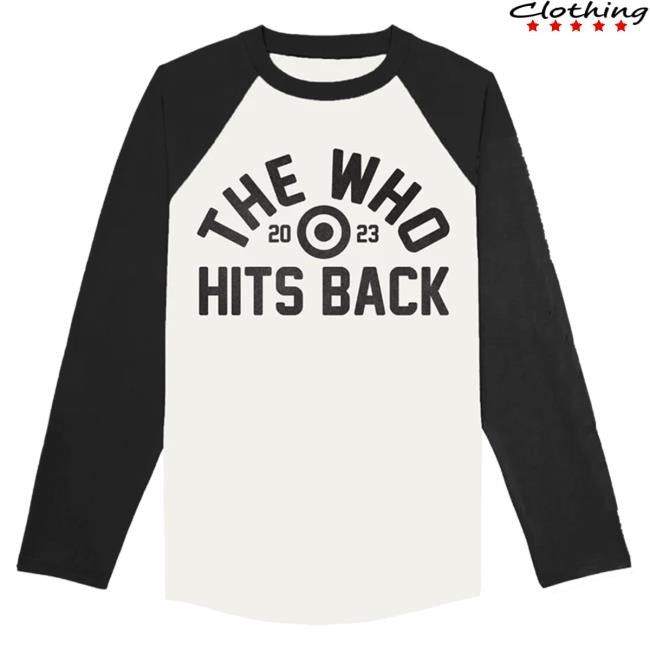 Official The Who Shop Hits Back Raglan Long-Sleeve The Who Rock Band