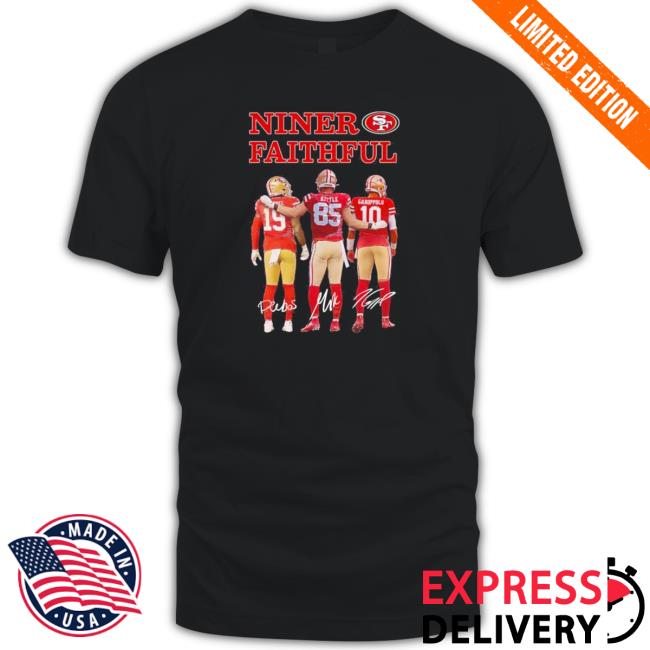 Niner Faithful San Francisco 49ers Deebo Samuel George Kittle And Garoppolo Signatures Tee Shirts