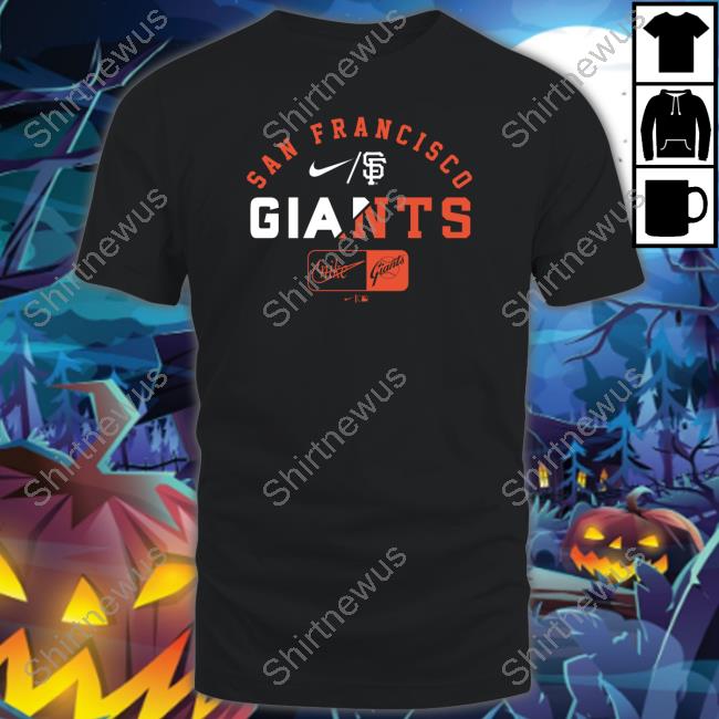 Men's San Francisco Giants Nike Heather Black Rewind Review Slash Tri-Blend Shirt