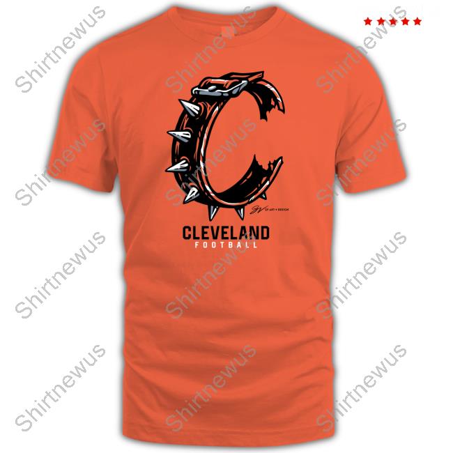 Official Orange Cleveland Football C Collar Shirt