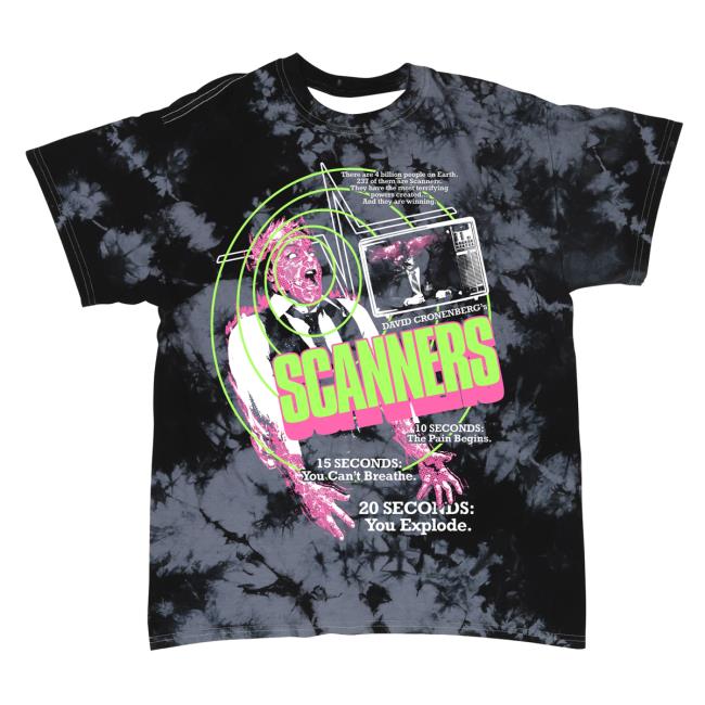 Official Studiohouse Designs Merch Store Scanners Tiedye T Shirt Black Studiohouse Designs Apparel Clothing Shop StudiohouseDesigns