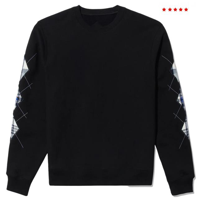 Official Noah Merch Store Argyle Appliqué Crewneck Noah Clothing Shop Apparel