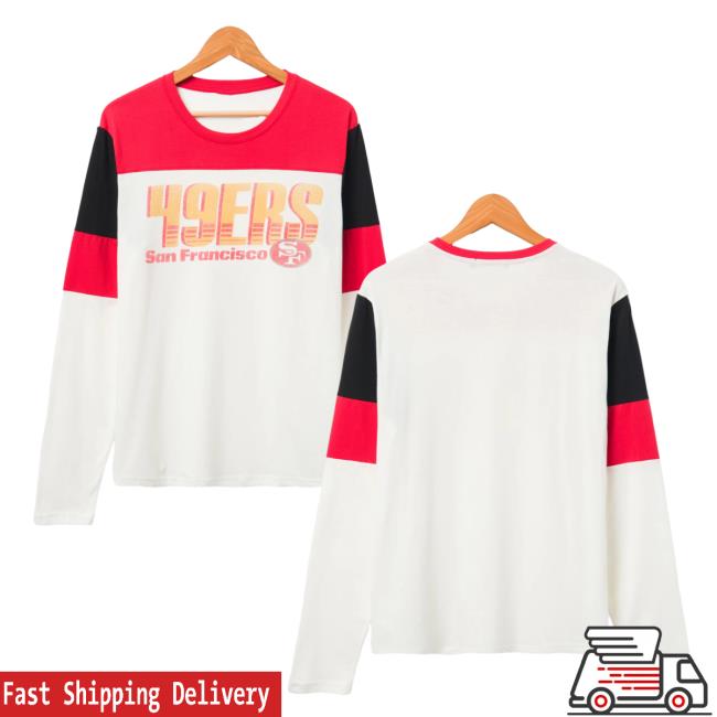 Official Junk Food Apparel Clothing Store Shop Junkfoodclothing San Francisco 49ers Zone Blitz Longsleeve Sugar/Licorice/True Black