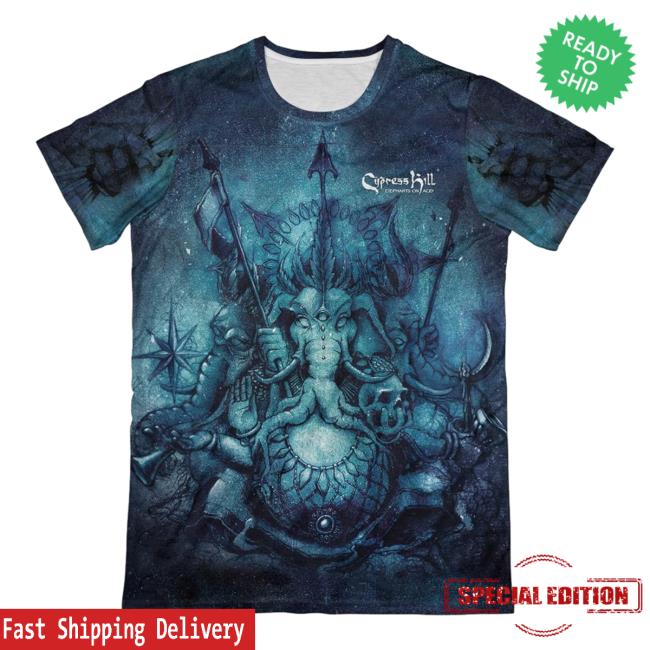 Official Cypress Hill Merch Cypress Hill Elephants on Acid All Over Print Shirt 2023 CypressHill Aop
