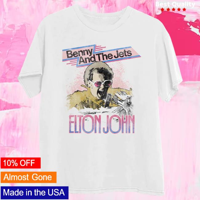 Elton John Bennie And The Jets Watercolor Photo T Shirt