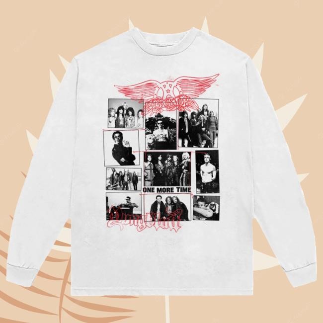 Official Complex Merch Store Shop Aerosmith & YUNGBLUD - One More Time White Long Sleeve T-Shirts