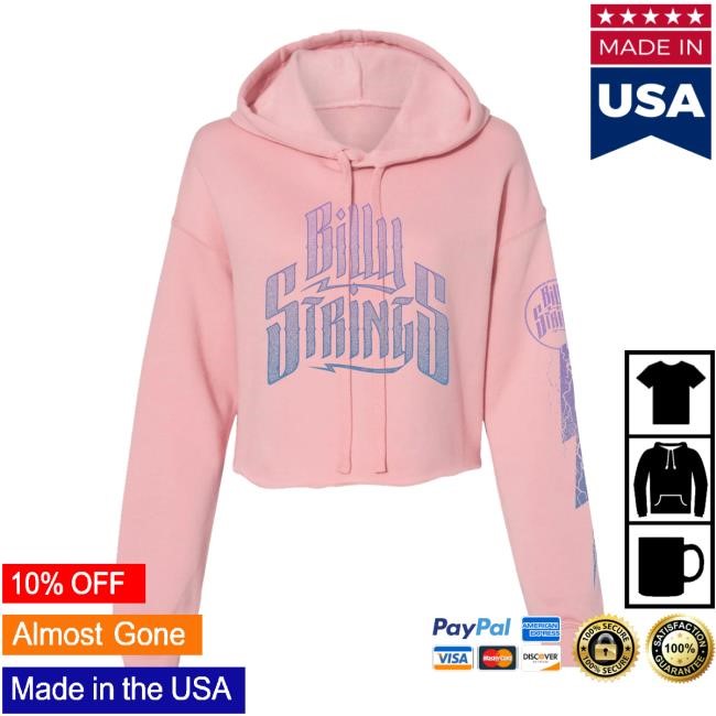 Billy Strings Merch Ladies Cropped Lightning Hoodie (Simon Walker)