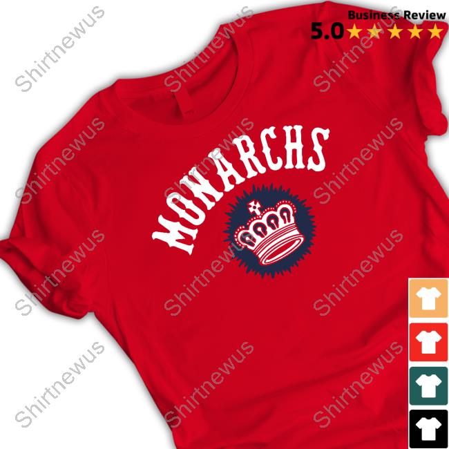 Official Charlie Hustle Merch Store Kansas City Monarchs Arch Tee Shirt