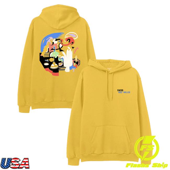 Official Mac Miller Merch Store Mac Miller Faces Popover Hoodie Mac Miller Clothing Apparel Shop MacMiller