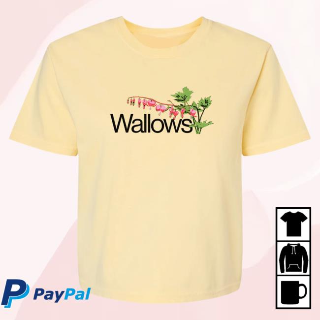 Official Wallows Merch Store Flowers Ladies Crop Essential T Shirt Wallowsmusic Clothing Shop